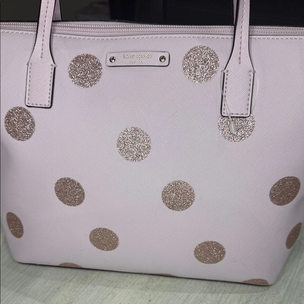 Kate Spade Pink Tote with Glitter Polka Dots ❤️